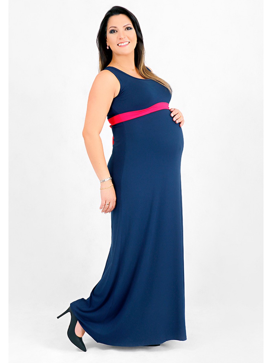 Vestido Longo Regata Azul