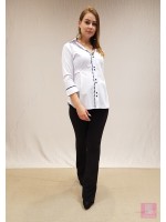 Camisa Social Duda, em Tricoline com Elastano, Branca